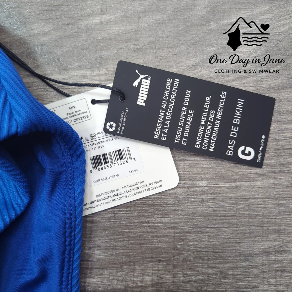 Parte inferior de bikini acanalada de corte alto Puma talla L Foto 2 de 4