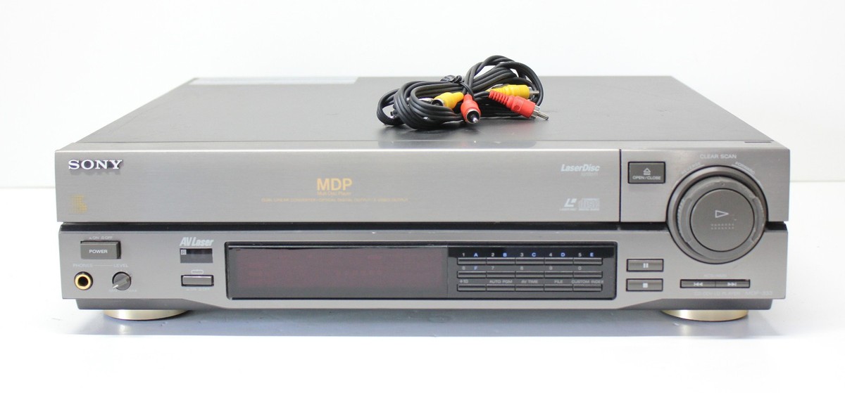 Vintage Sony MDP-333 LaserDisc Player LD CDV CD No Remote Laser