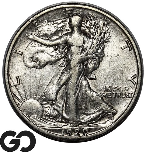 1929-S Walking Liberty Half Dollar, Choice XF+