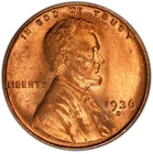 1936-D Uncirculated Lincoln Wheat Cent 1C