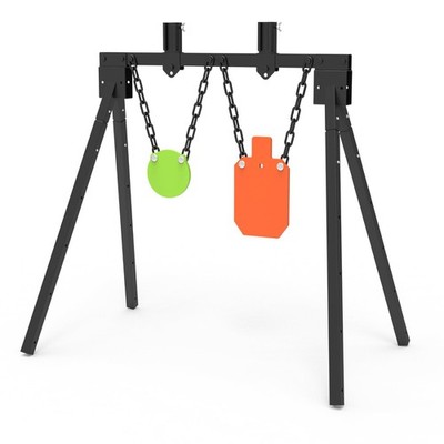 AR500 Steel Target 7''x 12'' and 6'' diameter, Yellow Orange
