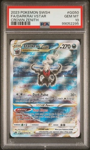 Pokemon Darkrai Vstar Sword Shield Crown Zenith GG50/GG70 PSA 10