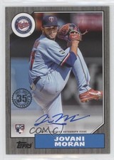 2022 Update 1987 Topps Baseball Black 192/199 Jovani Moran #87BA-JMO Auto 6ns