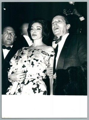 1960 La Diva Maria Callas Soprano au Festival de Cannes Photo Vintage Opera Photo