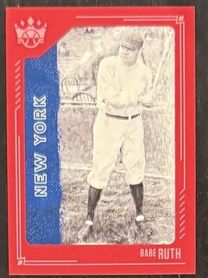 Babe Ruth 2021 Panini Diamond Kings Red Frame NY Yankees #6