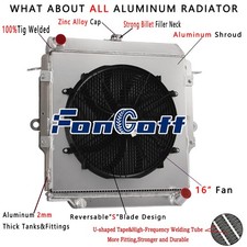 4?Row Radiator with Shroud & Fan for 1990?01 Toyota Land Cruiser 75.Series HZJ75