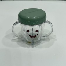 Baby Bullet Short Handled Cup w/ Lid Replacement Part ONE GREEN preowned