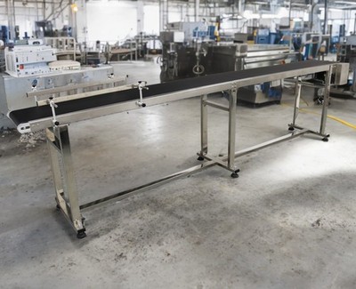 118x7.8inch Double Guardrails PVC Flat Conveyor Belt System for Packing 250W