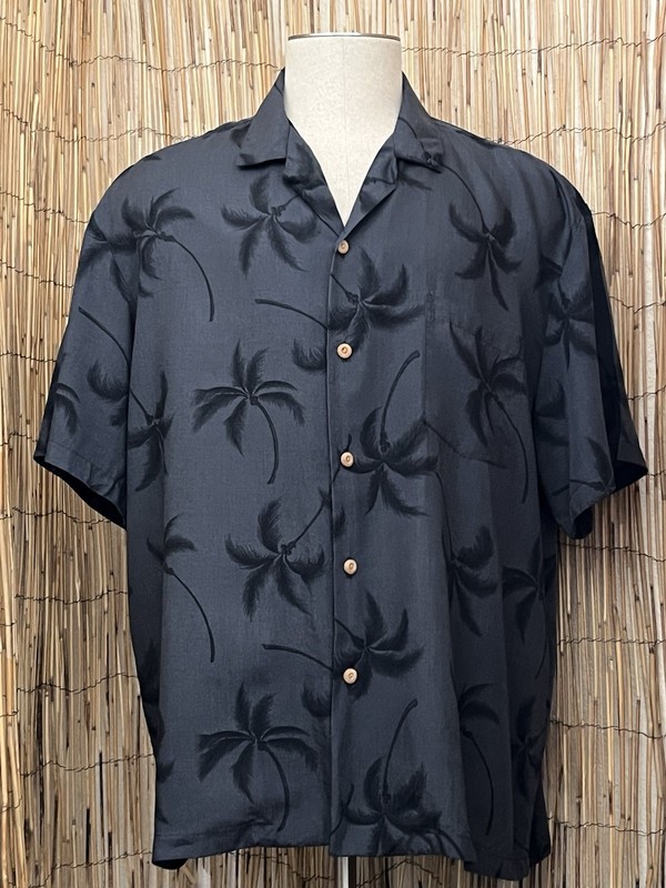 Paradise Found Mens SS Vintage Hawaiian Shirt-XL-100% Rayon-MADE IN HAWAII