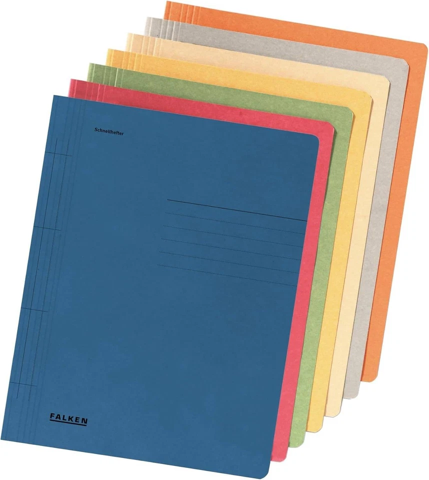100 Karton-Schnellhefter A4 farbig sortiert NEU 250g/m² Kartonschnellhefter - Bild 2 von 4