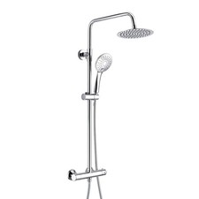 Frontline AQUA Thermostatic Sphere Shower Column | Luxury Chrome System