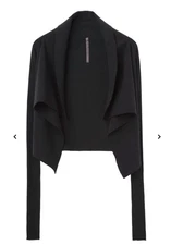 Rick Owens Lilies Cropped Open Front Women's Cardigan Avant Garde Knitwear Top