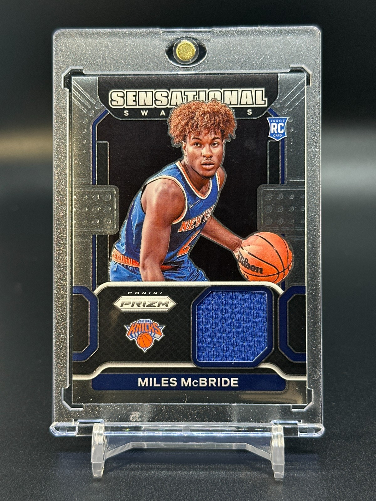 2021-22 Panini Prizm MILES MCBRIDE #SW-MMC Sensational Swatches Knicks RC