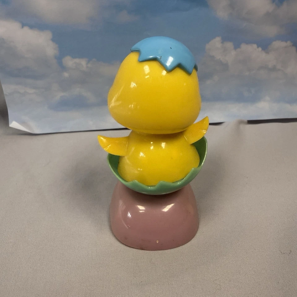 Suncatcher Bobble Head Yellow Chick In A Half Blue Egg Shell Easter & Holiday ￼￼ - Image 3 of 4