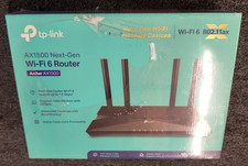 TP-Link Archer AX1500 WiFi 6 Dual-Band Wireless Router 1.5Gbps Speeds - New , D2