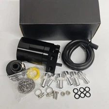 Oil Catch Can Kit Reservoir Baffled Tank with Breather Filter Universal Aluminum