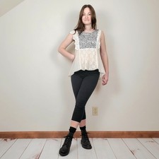 Style Co Black Mid Rise Jegging Capris Womens Petite Small