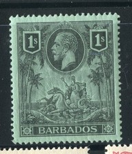 BARBADOS; 1912 early GV Pictorial issue fine MINT MNH Unmounted 1s. value