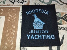 Rhodesian Sports team blazer badge Junior Yachting 1970's