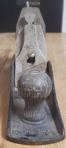 Vintage No. 2 Wood Smoothing Plane 14" Long Made USA Unbranded - Picture 8 of 9