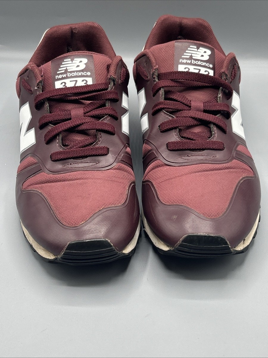 New Balance 373 Trainers Mens Size UK Burgundy Red White