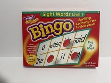 Sight Words Level 1 Bingo Trend Enterprises T-6064 2002 USA