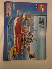Lego 7207 City Fire Fire Boat Ship Retired 100% Complete Pre-owned No Box