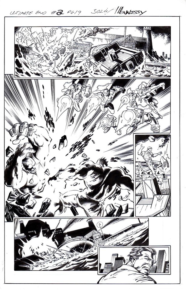 MARK BAGLEY - Original Ultimate End Board #2 p.19 Comic Art