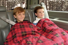 12V Heated Car Blanket Electric Blanket for Truck or SUV Throw Red Plaid