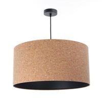 HäNgeleuchte HäNgelampe Schwarz Natur Kork Rund Ø 30 Cm E27 Wohnzimmer Esszimmer
