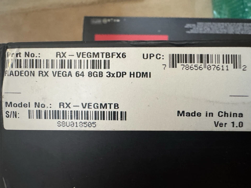 NEW & SEALED! XFX AMD Radeon RX Vega 64 8GB HBM2 Graphics Card RX-VEGMTBFX6 - Image 2 of 3