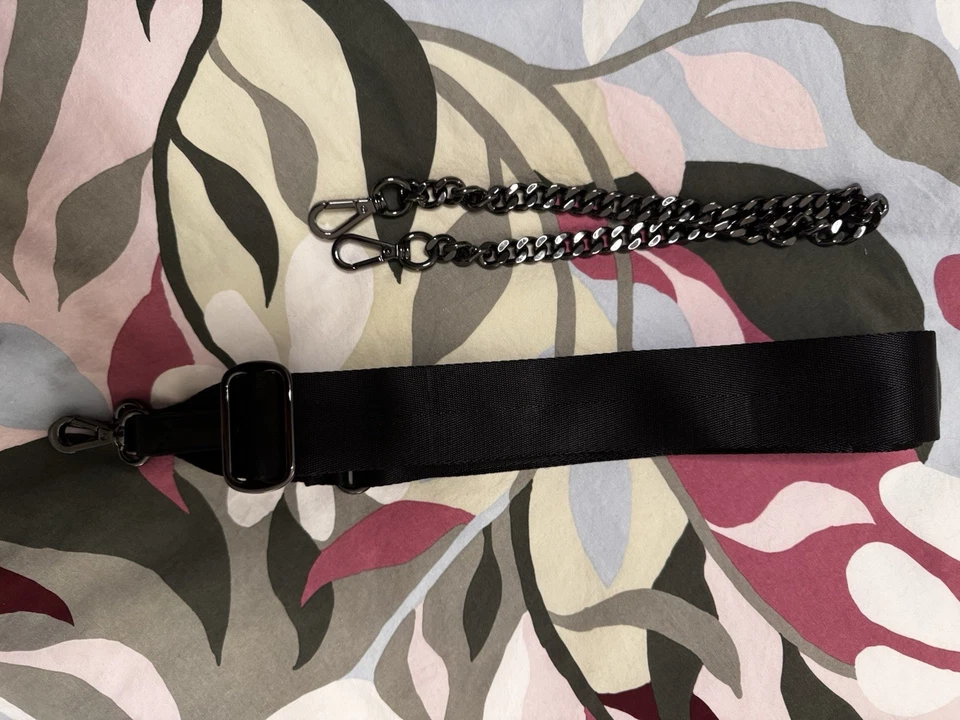 Bandolera Madison acolchada MZ Wallace nueva con etiquetas en negro con herrajes Gunmetal Foto 3 de 4