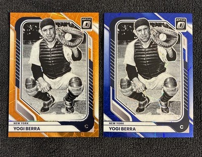 Yogi Berra 2026 Panini Optic Blue & Orange Velocity(2) HOF SP Parallel #65