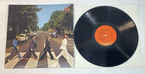 THE BEATLES - Abbey Road (Capitol Orange Label) - 12" Vinyl Record LP - VG+