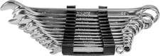 Brüder Mannesmann Wrench set, 12-piece, DIN 3113, chrome vanadium steel, 6-22 