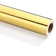 Metallic Wrapping Paper, 18 Inch x 600 Inch 49.2Ft Packing Paper Gold Tone