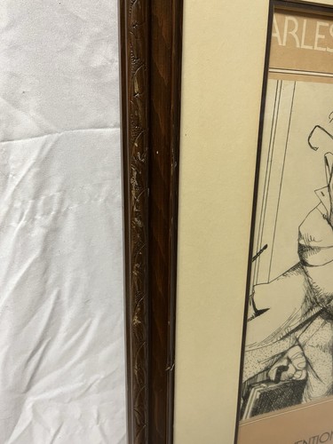 Charles Bragg Signed Framed Poster 1980 Out Of Court Settlement W/ COA READ - Picture 5 of 13
