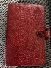 Filofax Winchester Bible-size personal organizer in red calf leather 15mm ring