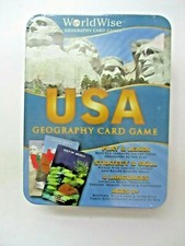 WORLDWISE USA GEOGRAPHY CARD GAME America US Edition Tin Case 8 SEALED NEW