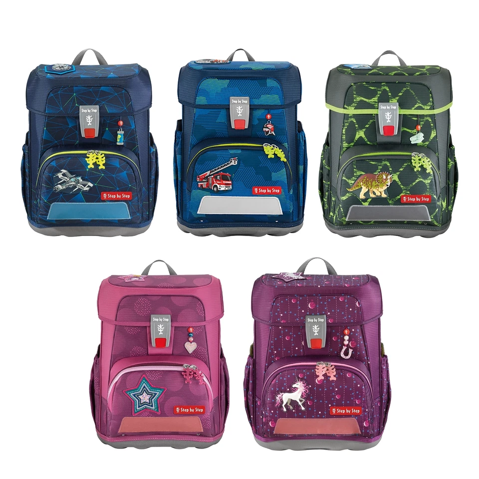 Step by Step CLOUD Schulranzen Set Schultasche 5-teilig, 1. Klasse Schule Kinder