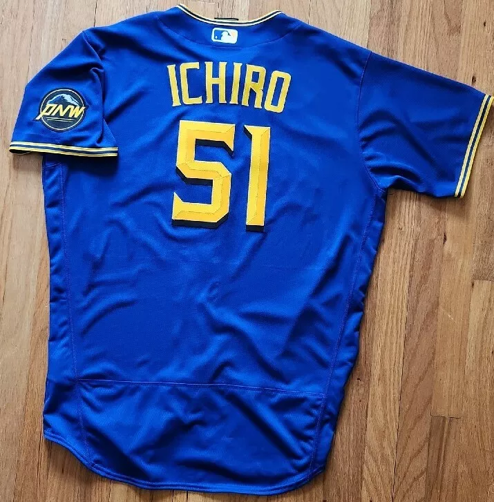 RARE* NIKE Seattle MARINERS ICHIRO AUTHENTIC Jersey 48 City Connect mlb  shirt