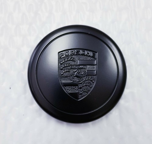 New One Piece Fuchs Wheel Center Caps Porsche Black Metal 911 361 032 28 Ebay