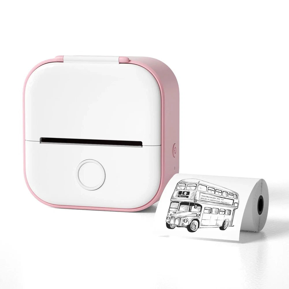 Portable Mini Thermal Printer for Home Photos Student Study and Error Notes