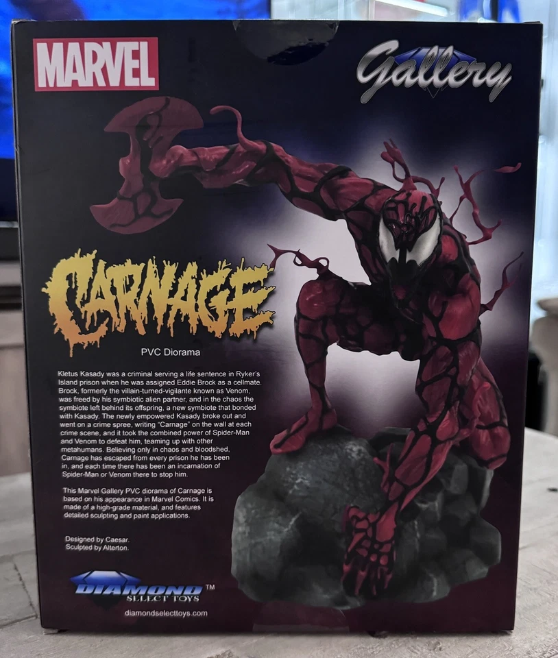Marvel CARNAGE Diamond Select Toys Gallery 9" PVC Diorama Toy Figure Statue - Image 4 of 4