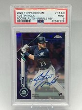 2020 Austin Nola Topps Chrome Rookie Auto /250 PSA 9 MINT #RA-AN