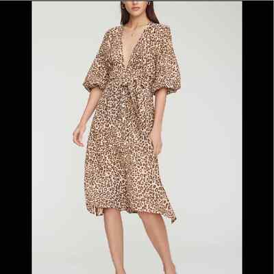 Faithfull The Brand Dresses | Faithfull The Brand Chloe Dress Animal Print Nwt 2 | Color: Brown/Tan | Size: 2 | Amini3'S Closet