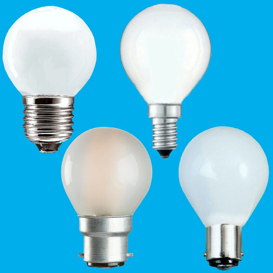 12x Opal Round Golf Dimmable Standard Light Bulbs 25W 40W 60W BC ES SBC SES Lamp