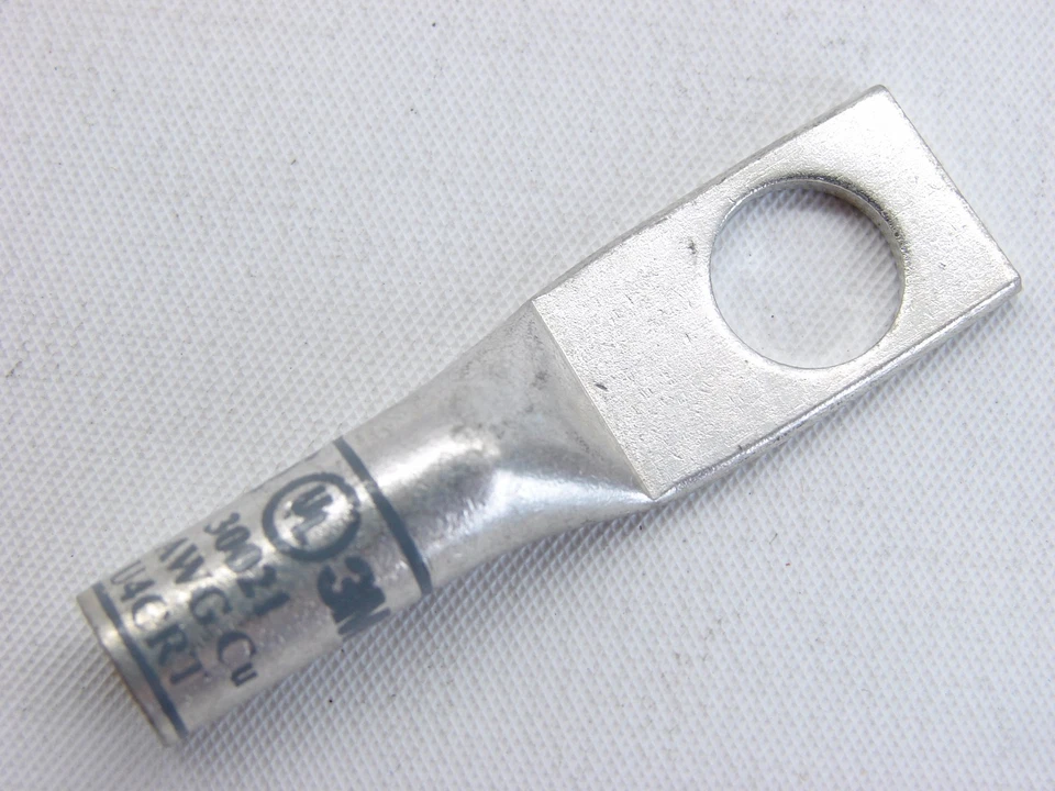 (16) 3M™ Scotchlok™ Copper One Hole Lug 30021 up to 35 kV 4 AWG Gray  b182 - Image 3 of 3