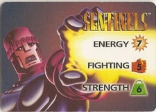 Marvel OVERPOWER SENTINELS MISSION CONTROL 3-stat character card