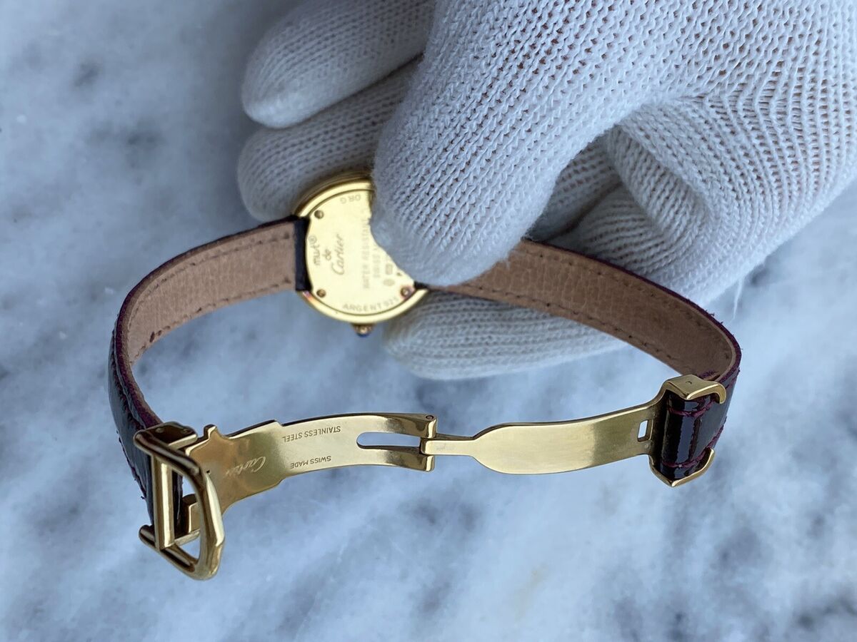 Cartier Must De Vermeil Trinity Watch 2735 Quartz Lady 27mm Cartier Must De Vermeil Trinity Watch 2735 Quartz Lady 27mm